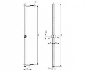 Штанга для душа TOTO MH с держателем лейки 875 мм хром VH10060U