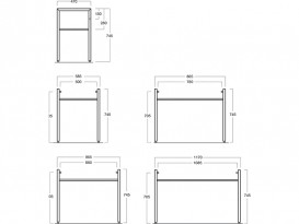 Штанга для консолі для раковини Simas Frozen 80,6 см латунь хром FZA 09