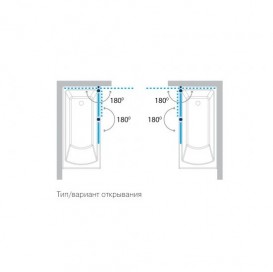 Шторка для ванной Koller Pool Waterfall line QP97 115х140 см правая хром/прозрачное стекло QP97(right) chrome,clear