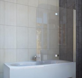 Шторка для ванной Koller Pool Waterfall line QP97 115х140 см правая хром/прозрачное стекло QP97(right) chrome,clear