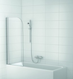 Шторка для ванної Koller Pool Waterfall line QP93 New 70х150 см хром/прозоре скло QP93 NEW chrome,clear