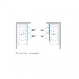 Шторка для ванної Koller Pool Waterfall line QP96 150х140 см ліва хром/прозоре скло QP96(left) chrome,clear