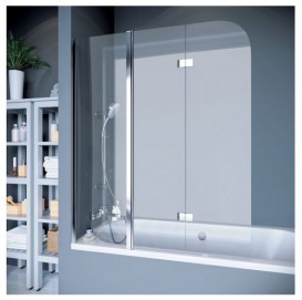 Шторка для ванної Koller Pool Waterfall line QP96 150х140 см ліва хром/прозоре скло QP96(left) chrome,clear