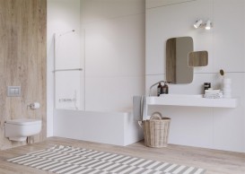 Шторка для ванної Radaway Idea PNJ 70 з полотенцедержателем прозоре скло / хром 10001070-01-01W