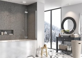 Шторка для ванной Radaway Nes PND I 100 правая прозрачное стекло/хром 10010100-01-01R