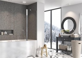 Шторка для ванної Radaway Nes PND II 120 права прозоре скло / хром 10009120-01-01R