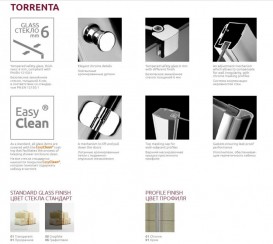 Шторка для ванної Radaway Torrenta PND 121 ліва графітове скло / хром 201203-105NL