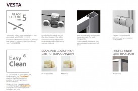 Шторка для ванної Radaway Vesta DWD 150 прозоре скло / хром 203150-01