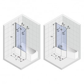 Шторка для ванної Riho Novik Z500 Yukon хром/прозоре скло GZT9200124