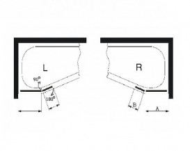 Шторка для ванной Riho Scandic S500-Yukon- Nora прозрачное стекло GC60200