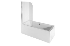 Шторка для ванны Besco Ambition 1 75х130 см хром/прозрачное стекло PA-1S-CZ