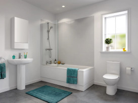 Шторка для ванны Geberit Geo 80х150 см прозрачное стекло 560.118.00.2