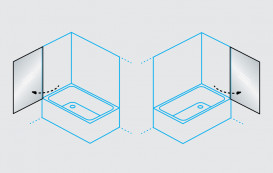 Шторка Kolpa San Andromeda BS 80-UNI B 80х140 см профіль чорний прозоре скло 517760