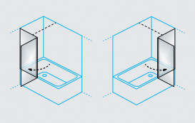 Шторка для ванны Kolpa San Andromeda BS 120-UNI SBR 120х140 см профиль серебро прозрачное стекло 517770