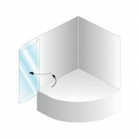 Шторка для ванни Kolpa San Quat TP 108 профіль білий/полістирол матовий 726753
