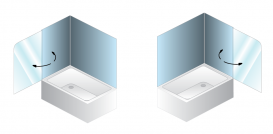 Шторка для ванны Kolpa San Sole TP 75/K L 75х140 см одноэлементная профиль серебряный стекло прозрачное 509000