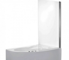 Шторка для ванны PoolSpa Mistral-N 90х153 left/right стекло прозрачное/профиль хром PI4000097