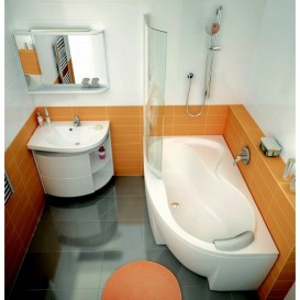 Шторка для ванны Ravak CVSK1 Rosa 160/170 R одноэлементная правосторонняя профиль сатин стекло transparent 7QRS0U00Y1