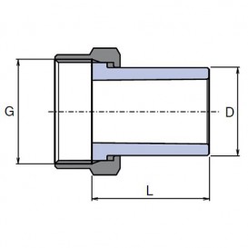  	Штуцер Ekoplastik с накидной гайкой 25х1″ SHM02532XX 