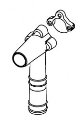 Шумопоглинаючий захисний кожух для настінного куточка подовжений TECE TECEflex пластик 718022