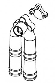 Шумопоглощающий защитный кожух для тройника углового настенного TECE TECEflex пластик 718024