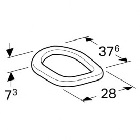 Сидіння для дитячого унітазу Geberit Bambini дюропласт сірий 573348000