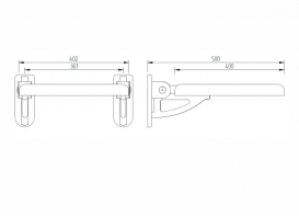 Сидіння для душа Kolo Lehnen Concept із зливним отвором L62001000