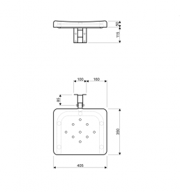 Сиденье для душа Kolo Lehnen Funktion без спинки матовая поверхность L1200104