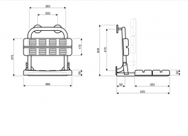 Сидіння для душа Kolo Lehnen Funktion зі спинкою гладка поверхня L1221100
