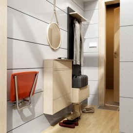 Сидіння для душа Ravak OVO-B помаранчевий / чорний B8F0000047