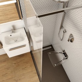 Сиденье для душа Ravak OVO-B прозрачный/черный B8F0000045