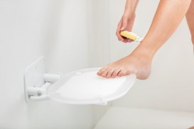 Сиденье для душа Ravak OVO Chrome прозрачный/белый B8F0000028