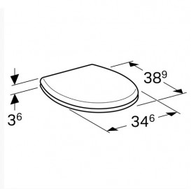 Сиденье с крышкой для детского унитаза Geberit Bambini дюропласт красный 573337000