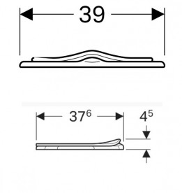 Сидіння з кришкою для дитячого унітазу Geberit Bambini Черепаха Soft-Close білий 573365000