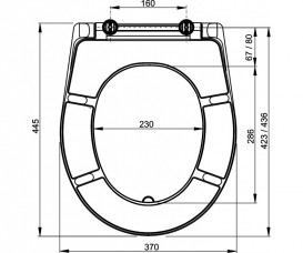 Сиденье с крышкой для унитаза AlcaPlast антибактериальное дюропласт белый A601