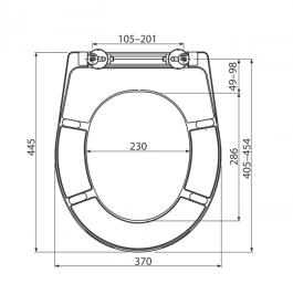 Сидіння з кришкою для унітазу AlcaPlast антибактеріальну дюропласт білий A602