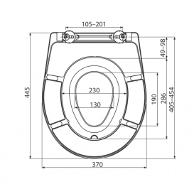 Сидіння з кришкою для унітазу AlcaPlast з дитячим вкладишем дюропласт A603