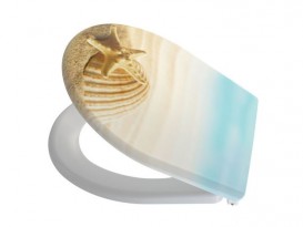 Сидіння з кришкою для унітазу AlcaPlast антибактеріальну Soft Close A604 SHELL