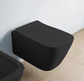 Сидіння з кришкою для унітазу ArtCeram A16 SoftClose дюропласт чорний матовий ASA001 17;71