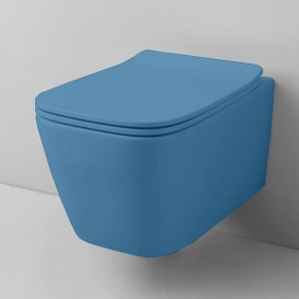 Сидіння з кришкою для унітазу ArtCeram A16 SoftClose дюропласт синій ASA001 38;71