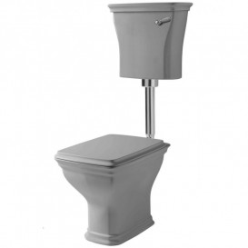 Сидіння із кришкою для унітазу ArtCeram Civitas SoftClose дюропласт сірий петлі рожеве золото CIA010 34;77