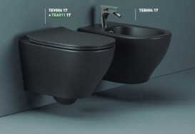 Сидіння з унітазною кришкою ArtCeram Ten Soft-Close дюропласт чорний матовий TEA011 17