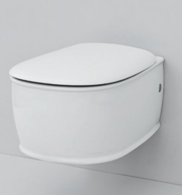 Сиденье с крышкой для унитаза ArtCeram Azuley белый глянцевый/бронза AZA001 01;72