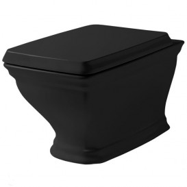 Сиденье с крышкой для унитаза ArtCeram Civitas чёрный глянцевый/хром CIA010 03;71