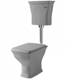 Сиденье с крышкой для унитаза ArtCeram Civitas серый/хром CIA010 34;71