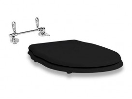 Сидіння з кришкою для унітазу ArtCeram Hermitage чорний глянсовий / хром HEA005 03; 71