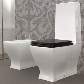 Сидіння з кришкою для унітазу ArtCeram JAZZ чорний глянсовий / хром JZA006 03; 71