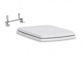 Сиденье с крышкой для унитаза ArtCeram JAZZ белый матовый/хром JZA006 05;71