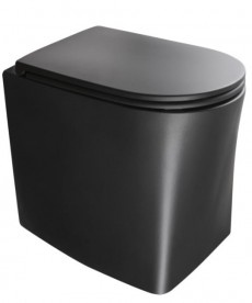 Сидіння з кришкою для унітазу Axa DP slim soft-close чорний матовий AF8407