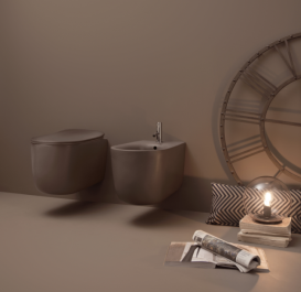 Сиденье с крышкой для унитаза быстросъемное Kerasan Nolita SLIM с микролифтом термопласт бургундский матовый петли хром 539175